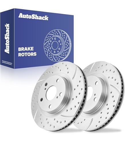 Genius Rear Coated Disc Brake Rotors Pair Replacement For